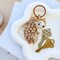 Wrapables Crystal Bling Keychain, Keyring Purse Handbag Pendant Charm, Gold Hedgehog